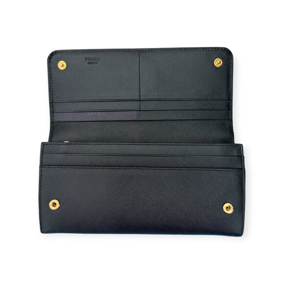 Authentic Prada Large Black Saffiano Leather Wallet - Picture 3 of 11